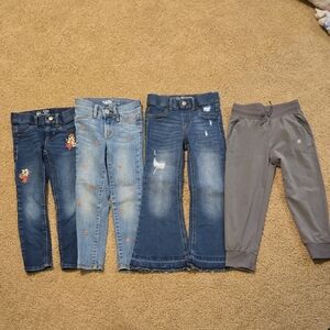 Kids Denim and Jogger Pants Set Size 4/5 Bundle